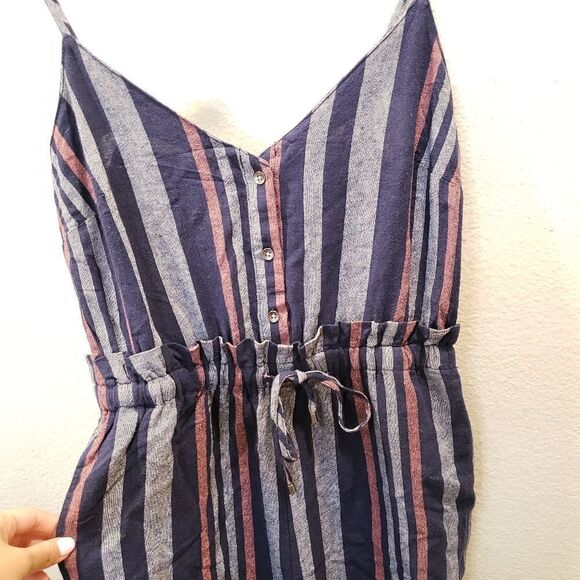 Splendid Veritcal CrossHatch Waist Tie Jumpsuit - Picture 4 of 9